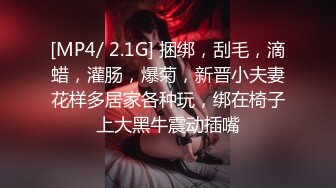 [MP4/ 2.1G] 捆绑，刮毛，滴蜡，灌肠，爆菊，新晋小夫妻花样多居家各种玩，绑在椅子上大黑牛震动插嘴